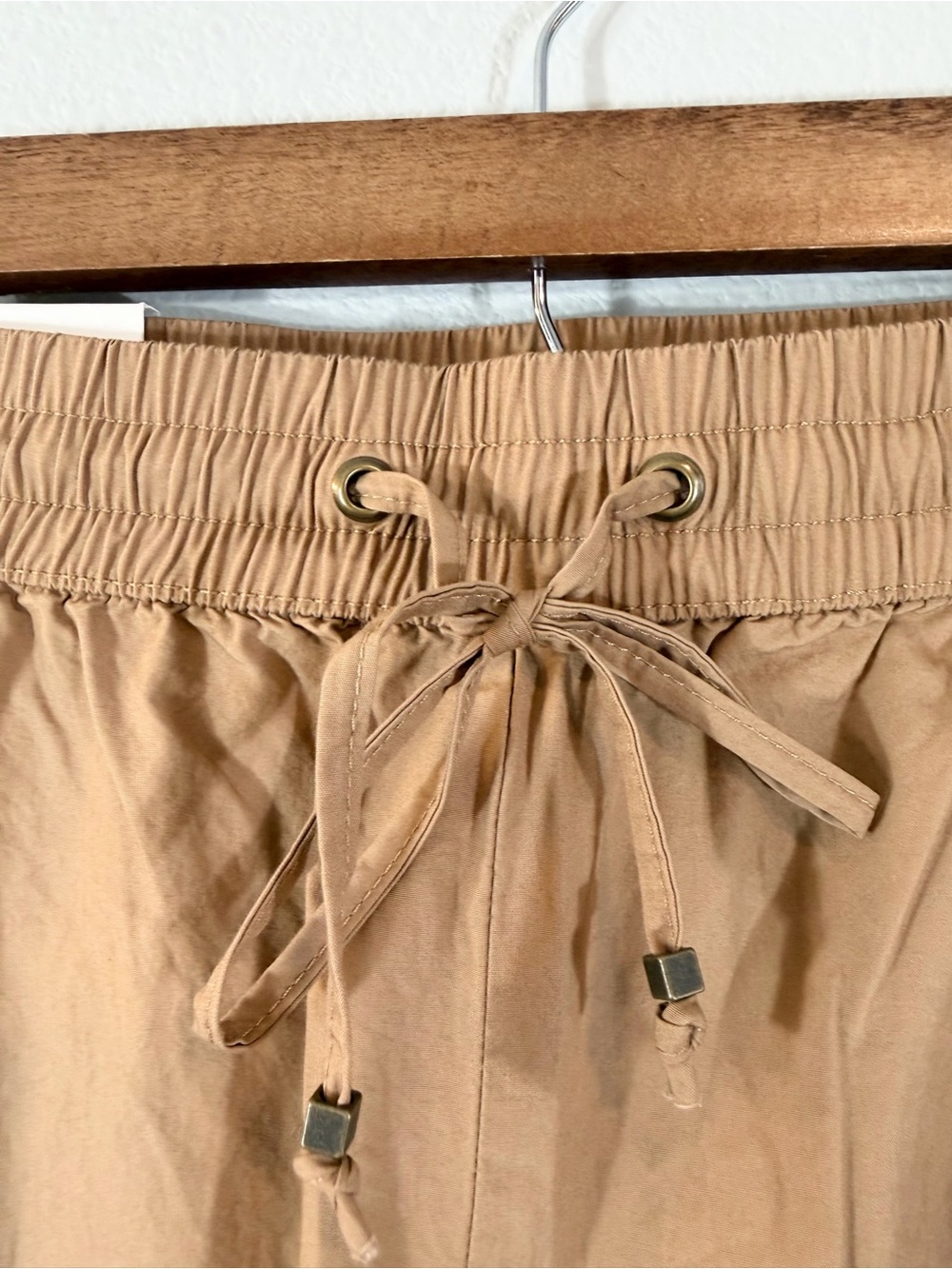 Banana Republic High Rise Poplin Straight Pull On Pants Size XL Tan Brown Cargo - Picture 6 of 14